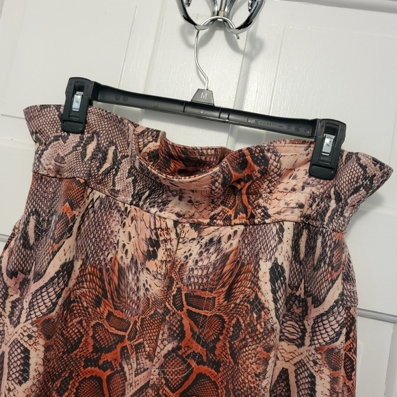 House of Sunny Vol 11 Snakeprint Trouser Pants Size 8, Pink, Paperbag Style - Picture 3 of 10